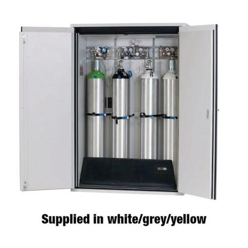 90 Minute - 4 Cylinder - White Fire  Cabinet - Extra Wide H2050 X W1400 X D615mm