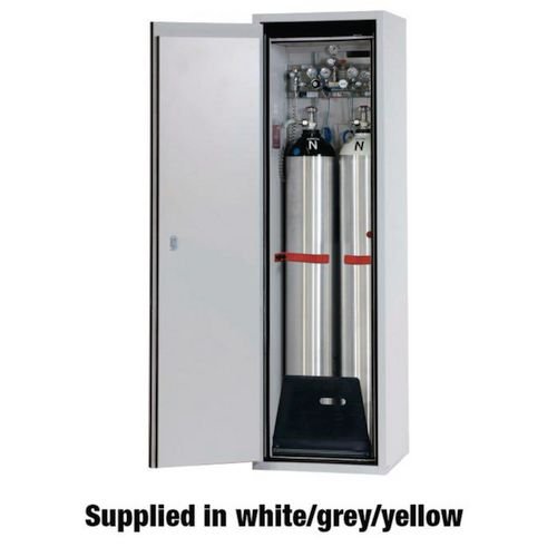 S: 90 Minute - 2  X 50L Cylinders -  White Fire Cabinet - H2050 X W600 X D615 Right Hinge