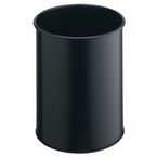 Black Open Topround Metal Waste Bin
