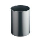 Silver Open Topround Metal Waste Bin