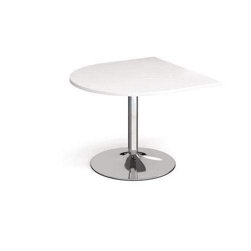 Modular boardroom meeting room table with trumpet base - Radial D-End