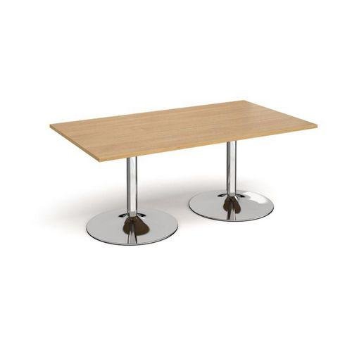 Modular boardroom meeting room table with trumpet base - Rectangular