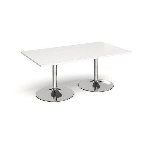 Modular boardroom meeting room table with trumpet base - Rectangular