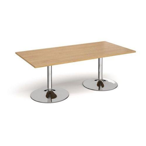 Modular boardroom meeting room table with trumpet base - Rectangular