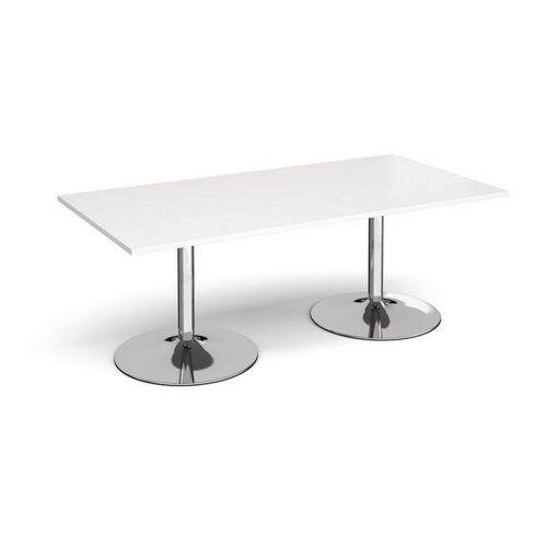 Modular boardroom meeting room table with trumpet base - Rectangular