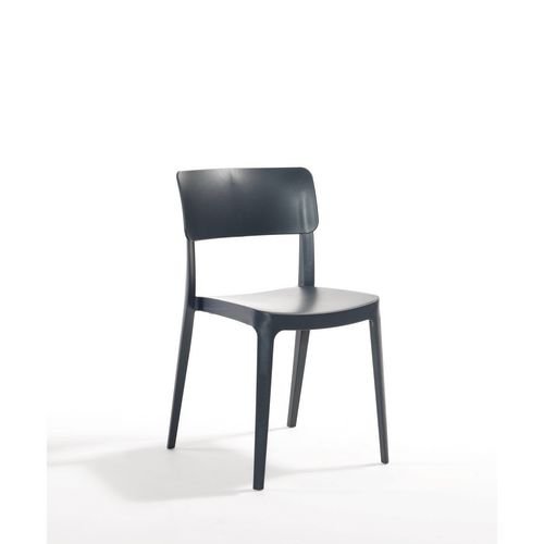 Vivo Polypropylene Side  Chair For Contract Use - Dark Grey
