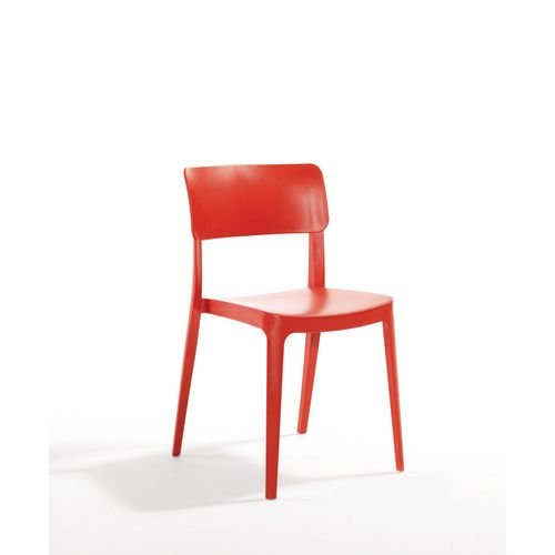 Vivo Polypropylene Side Chair  For Contract Use - Terracotta Red