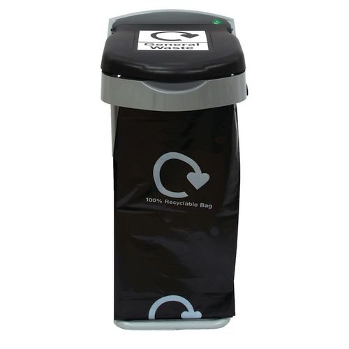 Freestanding Sackholder  With Black Lid For General Waste