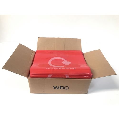 100% Recyclable Red  Plastic Sacks - Box Of 200