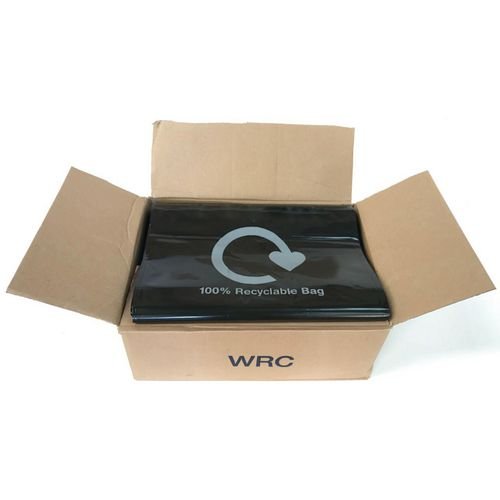 100% Recyclable Black  Plastic Sacks - Box Of 200