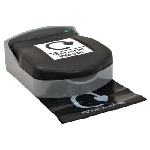 Wall Mounted Sackholder  With Black Lid For Gen Waste