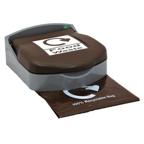 Wall Mounted Sackholder  With Brown Lid For Food Waste