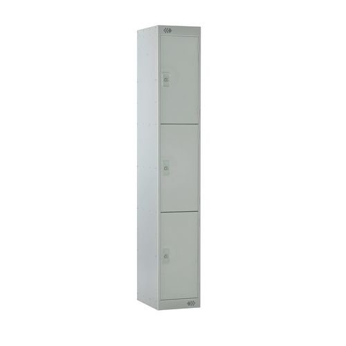 Locker Three Door1800X300X450  - Light Grey Door