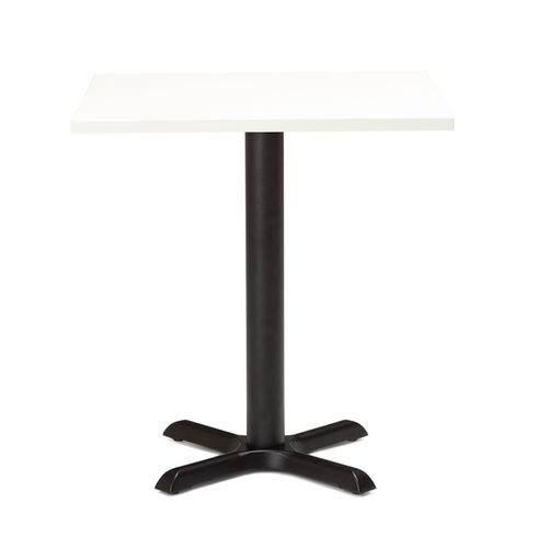 Phoenix Black Dining  Base And 700mm Square White Mfc Top