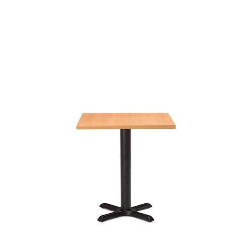 Phoenix Black Dining  Base And 700mm Square Beech Mfc Top