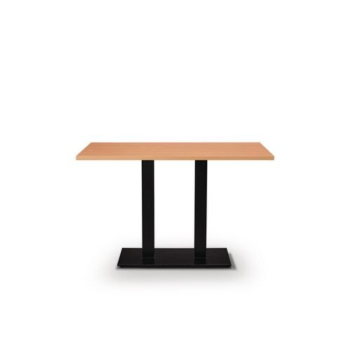 Black Cast Metal Dining  Base And 1200 X 700mm Beech Mfc Top