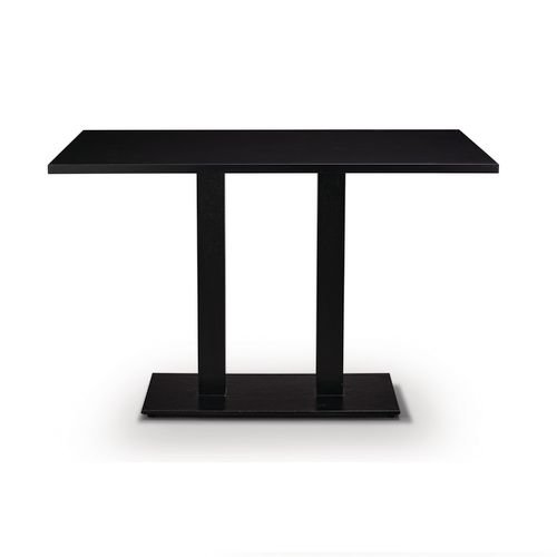 Black Cast Metal Dining  Base And 1200 X 700mm Black Mfc Top