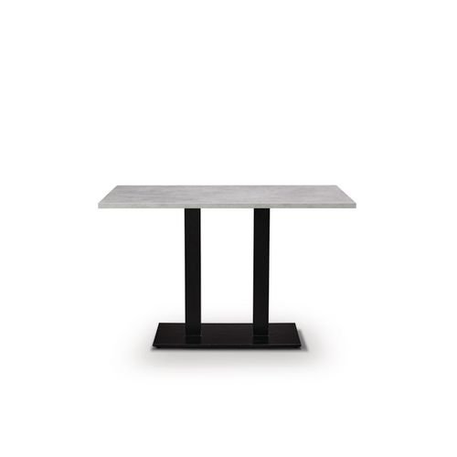 Black Cast Metal Dining Base  And 1200 X 700mm Concrete Mfc Top
