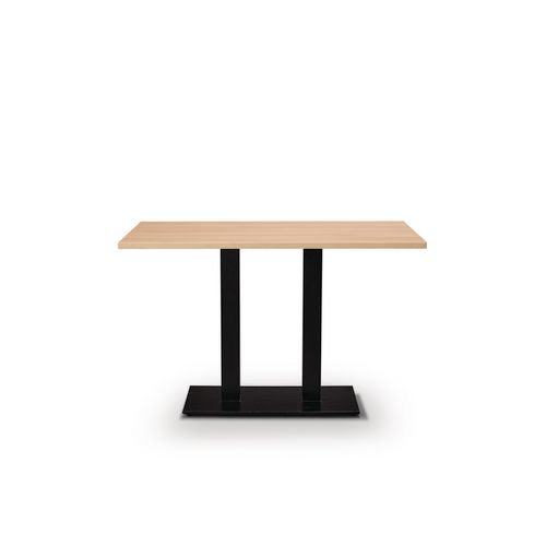 Black Cast Metal Dining  Base And 1200 X 700mm Oak Mfc Top