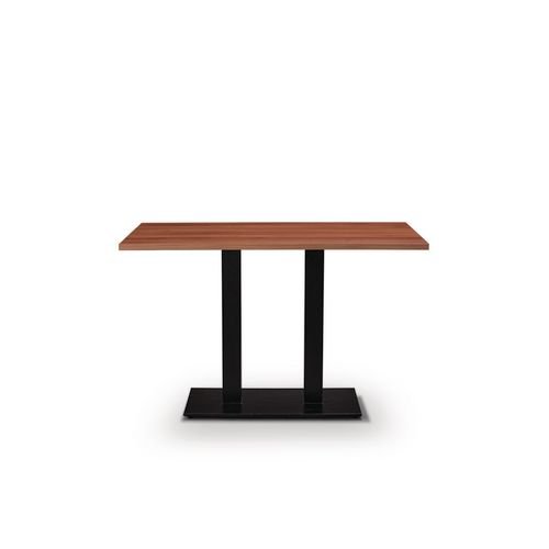 Black Cast Metal Dining  Base And 1200 X 700mm Walnut Mfc Top