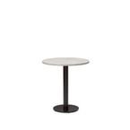Black Cast Metal Diningbase and 700 mm Round Concrete Mfc Top