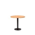 Black Cast Metal Diningbase and 700 mm Round Beech Mfc Top