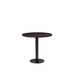Black Cast Metal Diningbase and 700 mm Round Wenge Mfc Top