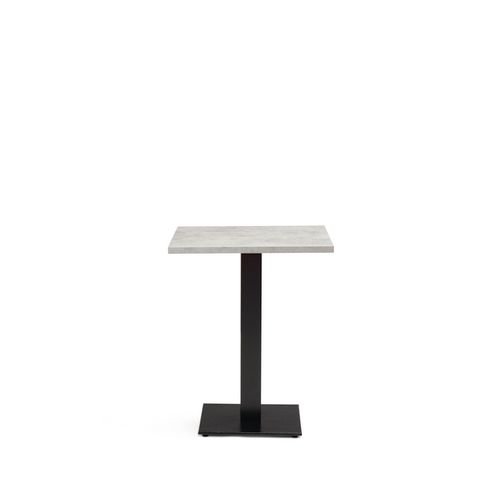 Black Cast Metal Dining  Base And 700mm Square Concrete Mfc Top