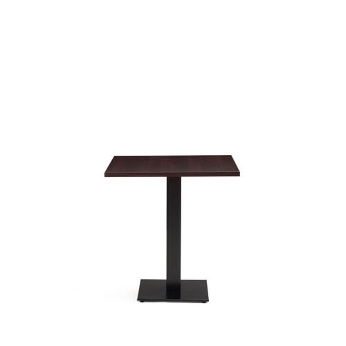 Black Cast Metal Dining  Base And 700mm Square Wenge Mfc Top