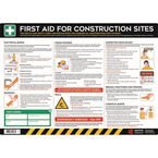 Safety Poster : First Aid Forconstruction Sites - Pvc Poster (594 X 420 Mm)