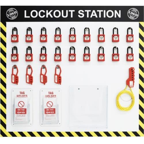 Lockout Station C - Complete With Stock 875  X 810M, Acp Panel, Anti-Scuff Laminate, Pre-Drilled