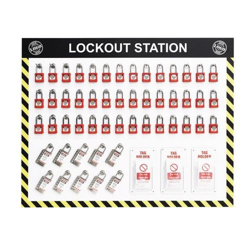 Lockout Station D - Complete With Stock 1054  X 854mm, Acp Panel, Anti-Scuff Laminate, Pre-Drilled