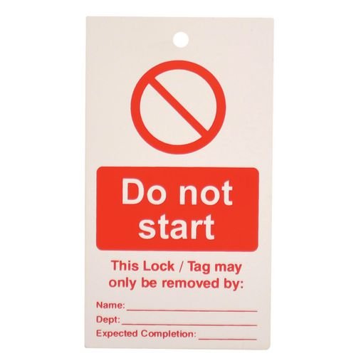 Lockout Tags - Do Not  Start (Single Sided 10 Pack)