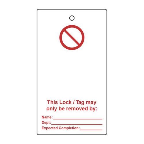 Lockout Tags - 'Prohibition Blank  For User Completion' (Single Sided 10 Pack)