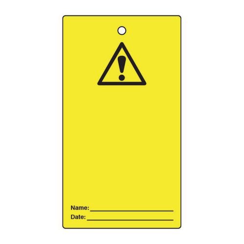 Lockout Tags - 'Caution Blank  For User Completion' (Single Sided 10 Pack)