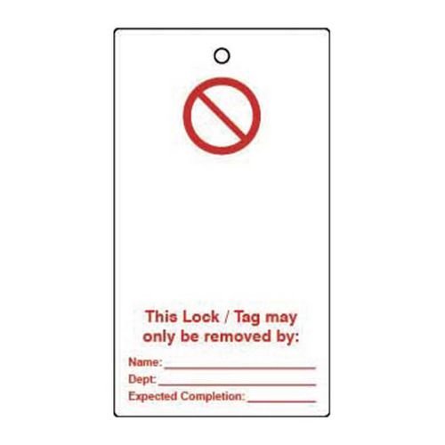 Lockout Tags - 'Blank For  User Completion' (Double Sided 10 Pack)