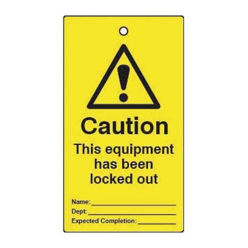 Lockout Tags - Caution This Equipment  Has Been Locked Out (Double Sided 10 Pack)