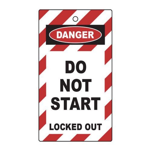 Lockout Tags - Do Not  Start (Double Sided 10 Pack)