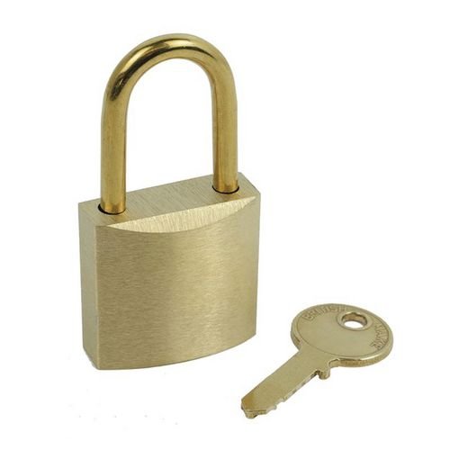 32mm Brass Safety Lockout  Padlock With Dust Cover (Each)