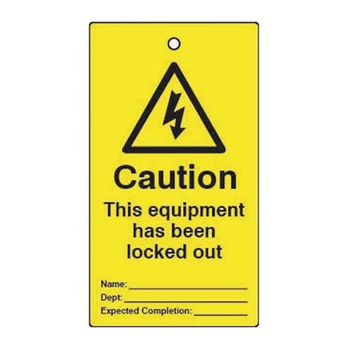 Lockout Tags - Caution This Equipment  Has Been Lockout Out (Double Sided 10 Pack)