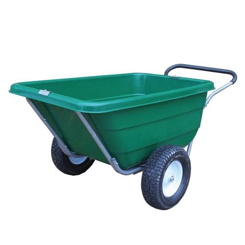 Large 2-Wheel Barrow, Plastic Pan, 300 Litres