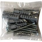 Fixing Kit for Twinslot Shelvingkits - 10 X 3 No 10 S and 10 Plugs
