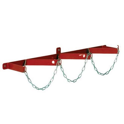 Cylinder Wall Rack  - 3 Cylinders - Red