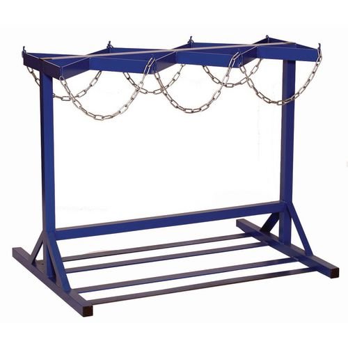 Cylinder Floor Rack -  Double Sided - 6 Cylinders - Blue