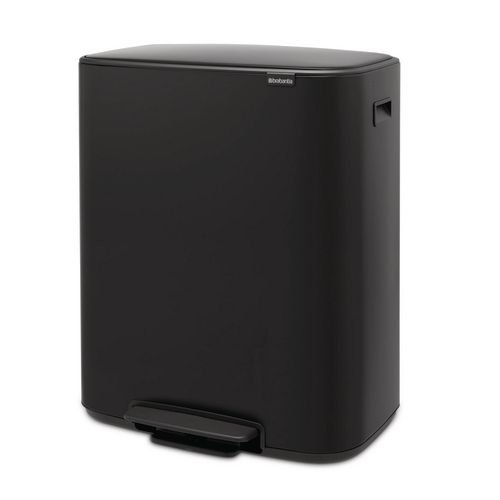 Bo Pedal Bin, 2 X 30L - Matt Black