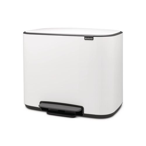 Bo Pedal Bin, 3 X 11L - White