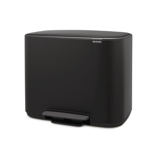 Bo Pedal Bin, 3 X 11L - Matt Black