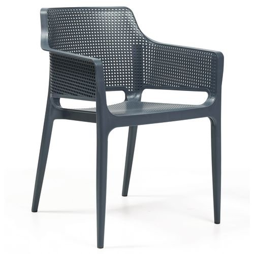 Boom Polypropylene Armchair  For Contract Use   Dark Grey