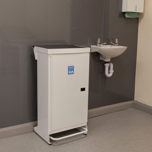 80 Litre Front Opening Eco Sackholder  Complete With A Black Silent Closing Lid