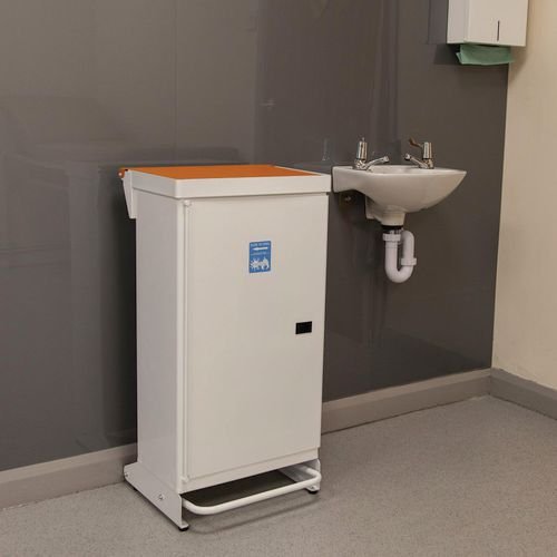 80 Litre Front Opening Eco Sackholder  Complete With A Orange Silent Closing Lid